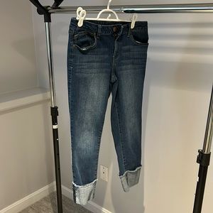 Denim Cuffed Capris - size 8